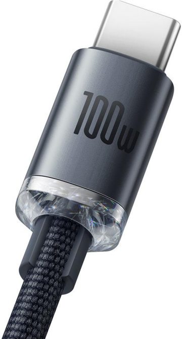 USB-A / USB-C KABELIS Baseus Crystal CAJY000401 120cm 100W 6A QC 3.0 IN PREMIUM PLATE USB-A / USB-C KABELIS Baseus Crystal CAJY000401 120cm 100W 6A QC 3.0 IN PREMIUM PLATE