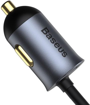 Автомобильное зарядное устройство Baseus Share Together 120 Вт 3 А 3x USB-A 1x USB-C PD 20 Вт QC 3.0 на кабеле