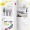 4in1 USB-A / valgustus iPhone 2x USB-C mikro-USB kaabel Baseus Cafule CA1T4-B01 1,2m 3,5A IN COVER