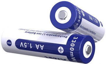 R06 / AA 1,5 V Xtar 2200 mAh įkraunamos baterijos (4 vnt) su apsauga