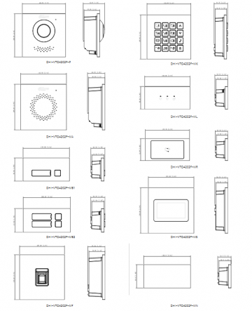 DAHUA 1 pogas modulis VTO4202F-MB1