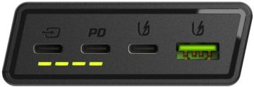 Внешний аккумулятор Green Cell PowerPlay20S 20000 мА·ч PD 22,5 Вт QC 3.0 3x USB-C ЧЕРНЫЙ