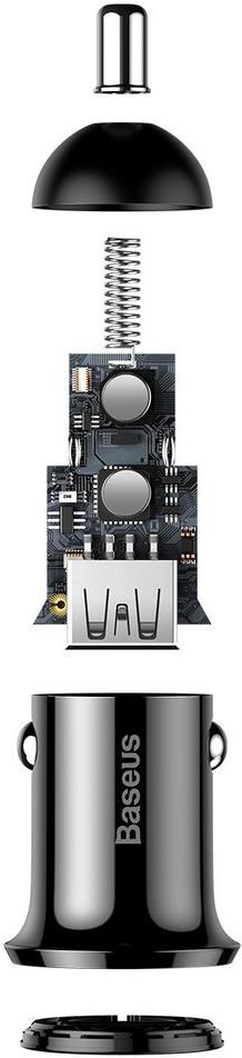 Автомобильное зарядное устройство Baseus Grain Pro CCALLP-01 24 Вт 4,8 А 2x USB-A