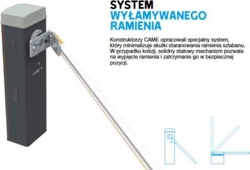 CAME LS4 barjeras su G0402 rankena iki 4m ir šviesą atspindinčiais lipdukais CAME LS4 barjeras su G0402 rankena iki 4m ir šviesą atspindinčiais lipdukais