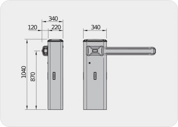 BFT GIOTTO BT B ULTRA36 barjera ar 5 m roku BFT GIOTTO BT B ULTRA36 barjera ar 5 m roku