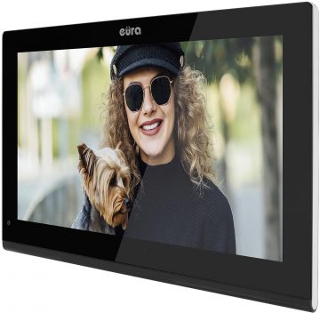 EURA VDP-98C5 ВИДЕОДОМОФН черный, wi-fi, Туя EURA VDP-98C5 ВИДЕОДОМОФН черный, wi-fi, Туя