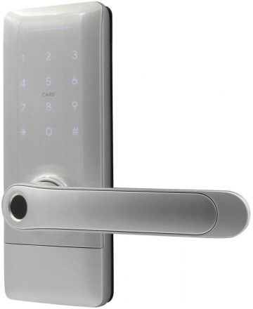 Door handle with access controller EURA ELH-02H4 silver color