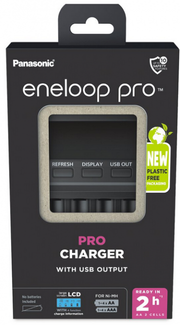 Panasonic Eneloop BQ-CC65 ECO laetav Ni-MH akulaadija Panasonic Eneloop BQ-CC65 ECO laetav Ni-MH akulaadija