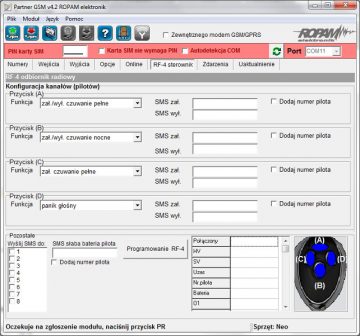 ROPAM RADIO KONTROLIERIS - KOMPLEKTS RF-4C-2K (2 PULTS)