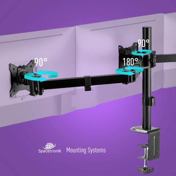 Шарнирное крепление для стола для 3 мониторов Spacetronik SPA-130 Шарнирное крепление для стола для 3 мониторов Spacetronik SPA-130
