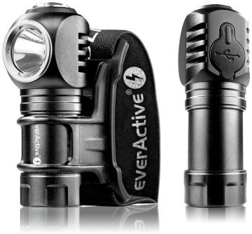 Luminus SST20 10W LED rokas / galvas lukturis everActive FL-55R 500 lūmeni IP66 Luminus SST20 10W LED rokas / galvas lukturis everActive FL-55R 500 lūmeni IP66