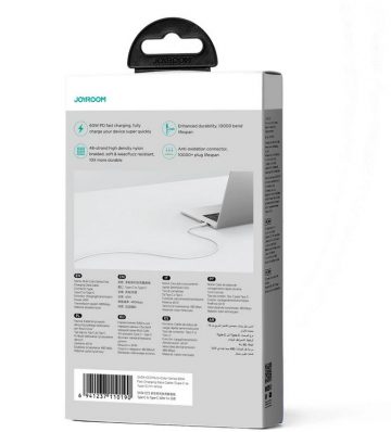 USB-C / USB-C Joyroom SA34-CC3 100cm 60W 5A PD pīts kabelis balts