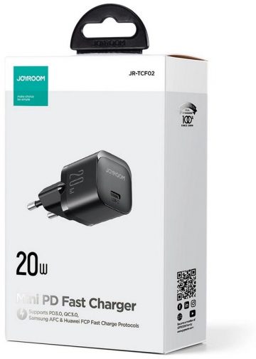 Joyroom mini sienas lādētājs JR-TCF02 20W PD 3.0 QC 3.0 1x USB-C melns