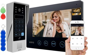 EURA VDP-90A3 DELTA VIDEODOMOFONS + melns TUYA monitors