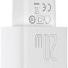 Baseus kompaktne kiirlaadija CCXJ-B02 20W 1x USB-A 1x USB-C PD 3.0 QC 3.0 VALGE
