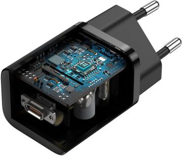 Baseus Super Si ātrais lādētājs 1C TZCCSUP-L01 25W 1x USB-C PD 3.0 QC 3.0 + KĀBEĻŠ