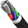 Кабель USB-C/Lightning для iPhone Baseus Cafule CATLGD-A01, 2 м, 20 Вт, PD, быстрая зарядка, черный, с чехлом