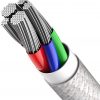 Кабель USB-C/Lightning для iPhone Baseus Cafule CATLGD-A02, 2 м, 20 Вт, PD, быстрая зарядка, белый, в чехле