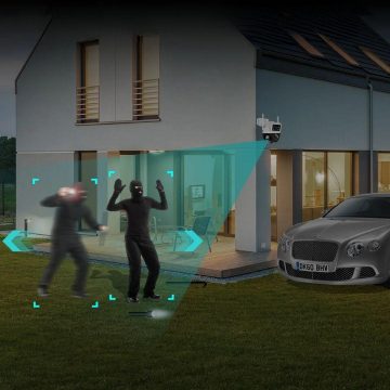 EasyCam āra 4MP (2MP + 2MP) 4x tālummaiņas WiFi PTZ kamera Tuya EC-4PTZ8DL