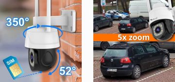 ORLLO Z17 PRO 4K āra GSM rotējošā kamera ar SIM karti