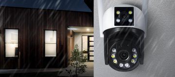 EasyCam āra 4MP dubultā WiFi PTZ kamera (2MP + 2MP) 4x tālummaiņa Tuya EC-2x2PTZ8DL EasyCam āra 4MP dubultā WiFi PTZ kamera (2MP + 2MP) 4x tālummaiņa Tuya EC-2x2PTZ8DL