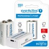 Перезаряжаемый литий-ионный аккумулятор 6F22 EverActive 9 В 550 мА·ч с разъемом USB-C