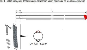 Шлагбаум FAAC B614 - комплект с S-образной стрелой 6000 мм