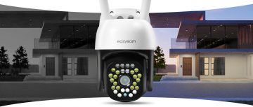 EasyCam IP āra WiFi PTZ kamera LED 25m Tuya 3MP 4 x tālummaiņa EC-3PT12L16IR-AI