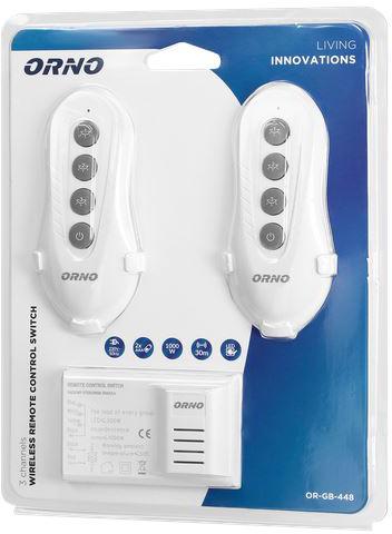 ORNO OR-GB-448 BEZŠVEIĻU LIGHT CONTROLLER 2 tālvadības pultis
