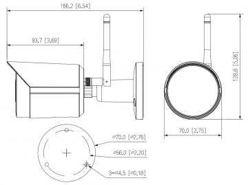IP KAMERA DAHUA IPC-HFW1230DS-SAW-0280B