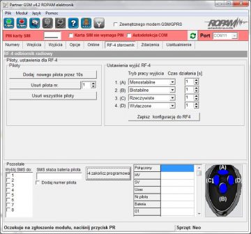 ROPAM RADIO KONTROLIERIS - KOMPLEKTS RF-4C-2K (2 PULTS)