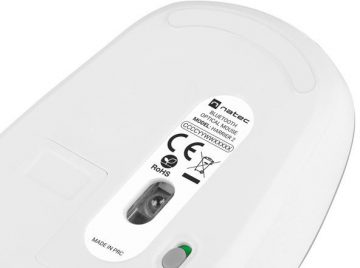 Natec Harrier 2 1600dpi Bluetooth bezvadu pele balta un pelēka