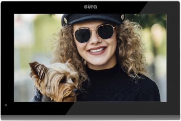 EURA VDP-98C5 ВИДЕОДОМОФН черный, wi-fi, Туя EURA VDP-98C5 ВИДЕОДОМОФН черный, wi-fi, Туя