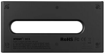 Зарядное устройство для цилиндрических аккумуляторов Li-ion 1,5 В / Ni-MH AA / AAA Xtar BC8