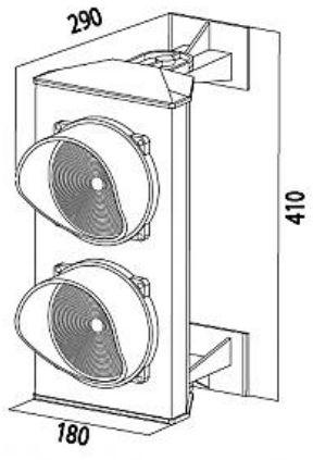 CAME semafor PL0583 (2 kaameraga: punane-roheline) 24 V LED (001PL0583)