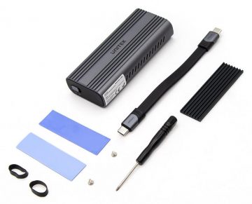 Unitek S1226A M.2 SSD PCIe/NVMe 40Gb/s datu pārraides ātruma cietā diska korpuss
