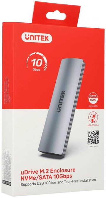 Unitek S1230A M.2 NVMe/SATA 10 Gbps disku korpuss