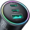 Joyroom autolaadija JR-CCN07 120W 5.0A PD 3.0 QC 3.0 1x USB-A 2x USB-C + kaabel