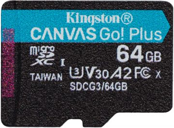 Kingston Canvas Go Plus microSDXC C10 UHS-I 64GB mälukaart