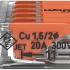 Universāls ātrsavienojums LINE/DRUT 5x 0,2-4mm2 WAGO 221-415 (iepakojumā 25 gab.)