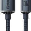 USB-A / USB-C KABELIS Baseus Crystal CAJY000401 120cm 100W 6A QC 3.0 IN PREMIUM PLATE USB-A / USB-C KABELIS Baseus Crystal CAJY000401 120cm 100W 6A QC 3.0 IN PREMIUM PLATE