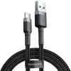 USB-A / USB-C kabelis Baseus Cafule CATKLF-UG1 300cm 3A QC 3.0 BLACK/GREY IN Nylon apvalkā