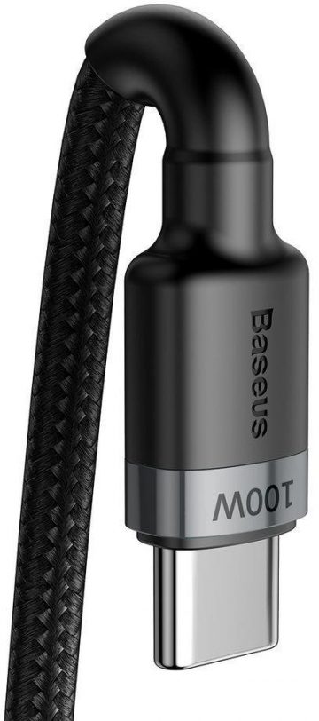 USB-C / USB-C КАБЕЛЬ Baseus Cafule CATKLF-ALG1 200 см 100 Вт 5 А PD 2.0 QC 3.0 ЧЕРНЫЙ/СЕРЫЙ В ЧЕХЛЕ