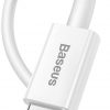 USB-C / Lightning iPhone laidas Baseus Superior CATLYS-A02 1m 20W PD greitas įkrovimas WHITE PREMIUM