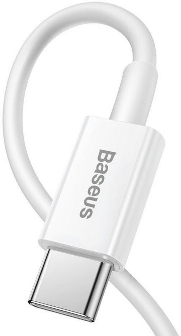 USB-C / Lightning iPhone laidas Baseus Superior CATLYS-A02 1m 20W PD greitas įkrovimas WHITE PREMIUM