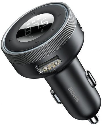 Baseus Enjoy CCLH-01 3.4A 2x USB-A JACK 3.5MM BT 5.0 AUTOMOBILINIS ĮKROVIKLIS FM Siųstuvas