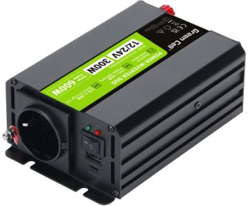 Green Cell DUO 12/24V INVERTER - 230V 300W/600W SINUSOIDA MODIFICĒTS INVERTERIS