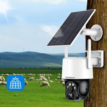 EasyCam IP PTZ kamera saules bezvadu WiFi Tuya 3MP 4x tālummaiņa EC-3PT4DL-S