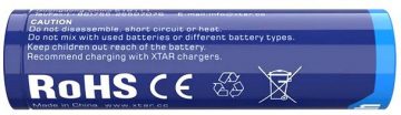 18650 Li-Ion 3,6 V Xtar 3300 mAh baterija (1 vnt) su apsauga