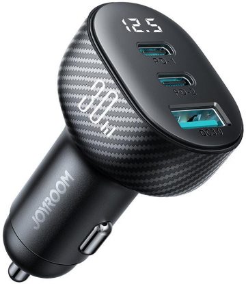 Joyroom auto lādētājs JR-CCD04 30W 4A 2x USB-C 1x USB-A PD QC 3.0